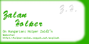 zalan holper business card